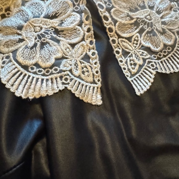 Deandri Faux-Leather and Lace Babydoll Dress - Picture 4 of 8